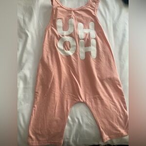 Kids toddler girls PatPat size 3Y pink graphic print halter romper‎